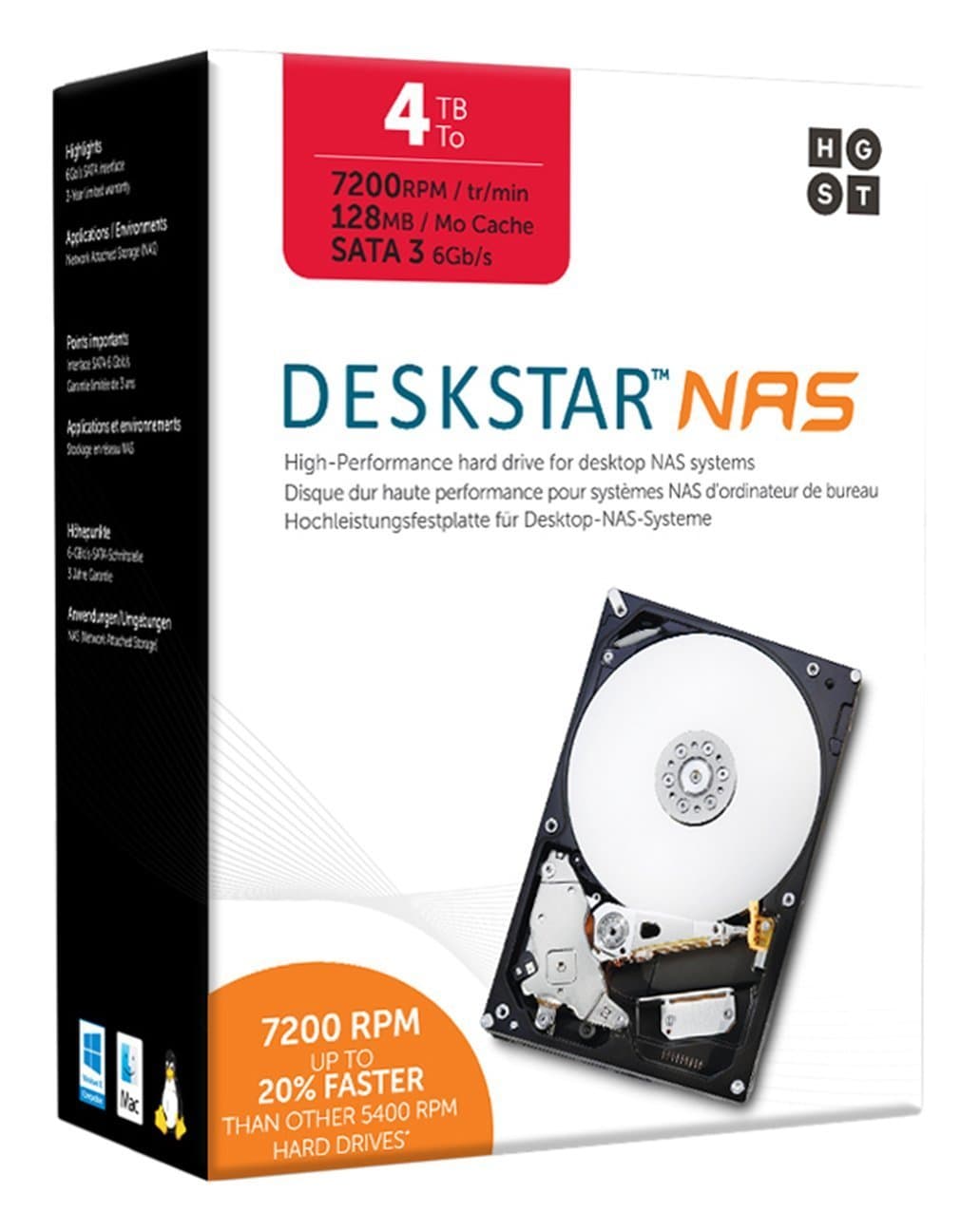 HGST Deskstar NAS 4TB HDD