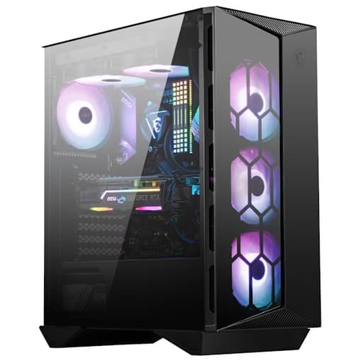 MSI MPG Gungnir 110R Mid-Tower ARGB Gaming Case - Black Tempered Glass