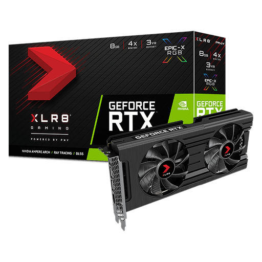 PNY RTX 3050 XLR8 REVEL EPIC-X RGB Dual Fan 8GB